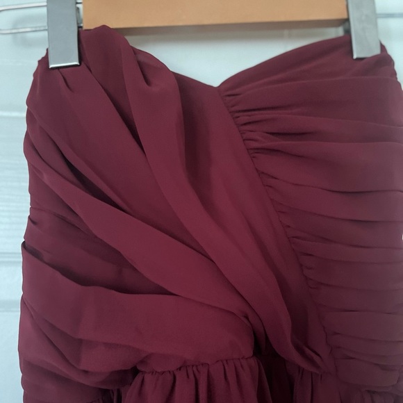 ASOS WEDDING Chiffon Bandeau Midi Dress - Picture 7 of 9